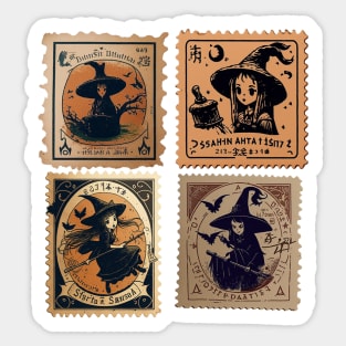 Hocus Pocus Set of Stamp - Postage Stamp Series Sticker